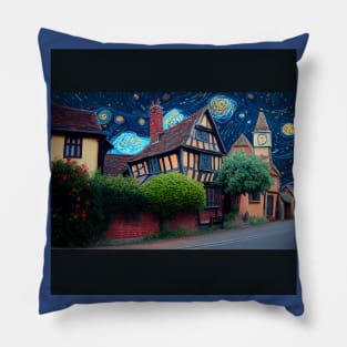 Starry Night Over Godric's Hollow Pillow