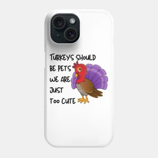 Thanksgiving Holiday Cute Turkey Kids Design Phone Case