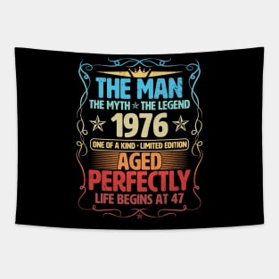 The Man 1976 Aged Perfectly Life Begins At 47th Birthday Tapestry