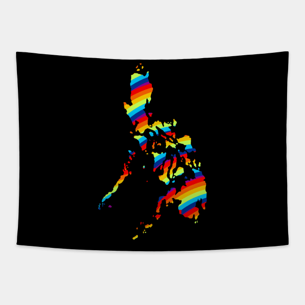 Philippines Map Logo Men Women Kids Filipino Tapestry by Filipino