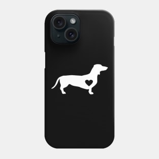 Dachshund Love Heart Graphic Phone Case