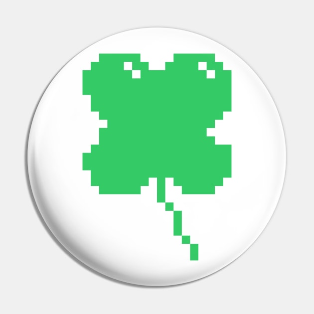 8-Bit Pixel Clover Pin by Mumgle