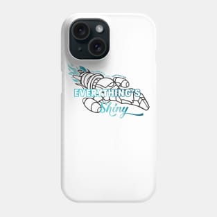 Everything's Shiny (black / blue print) Phone Case