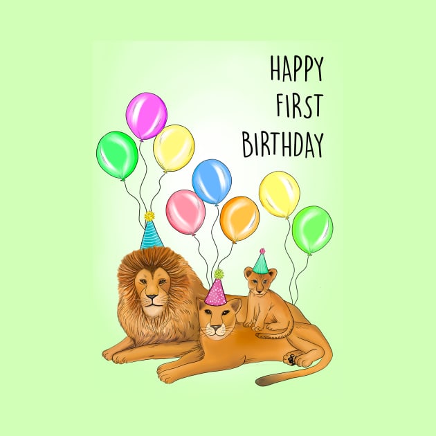 LION FAMILY 1ST BIRTHDAY by Poppy and Mabel