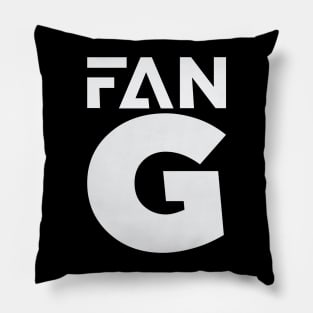 Fan G #2 grey Pillow