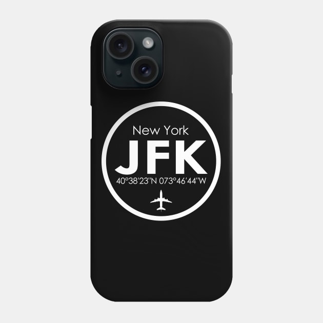 JFK, John F. Kennedy International Airport Phone Case by Fly Buy Wear