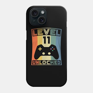 Level 11 Unlocked Video Gamer 11th Birthday Gaming Phone Case