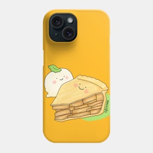 Apple pie with vanilla icecream Phone Case