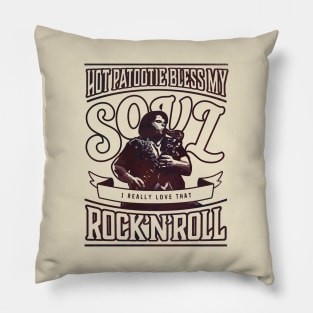 Eddie's Hot Patootie Textured Classic Rock Vintage Style Pillow