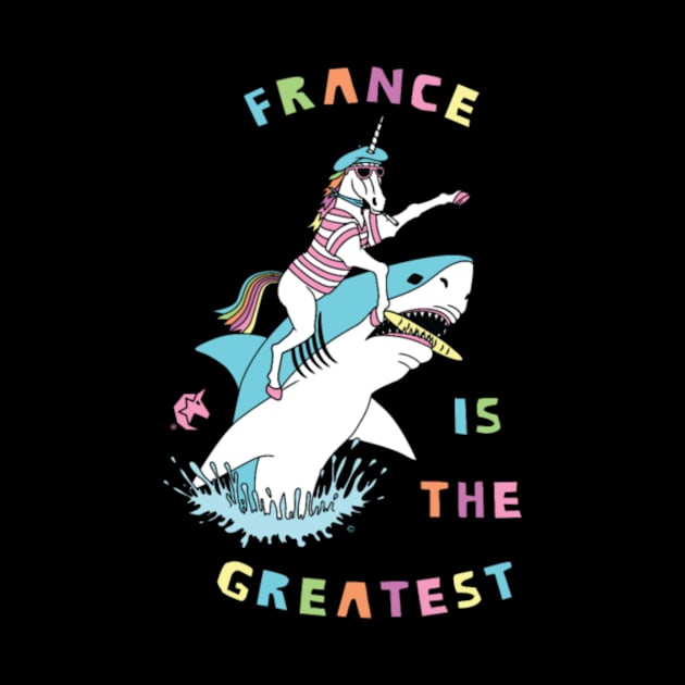 France Is The Greatest Unicorn Riding Shark by Xizin Gao