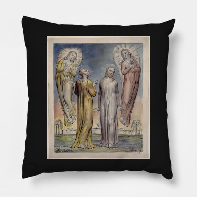 andrew simon peter searching for christ 1819 - William Blake Pillow by Kollagio