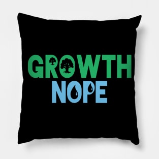 Green-Blue Nope Growth Pillow