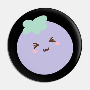 Kawaii Aubergine / Eggplant Pin