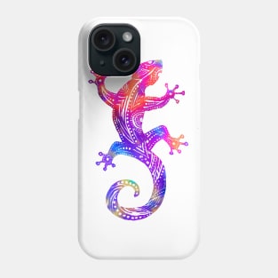 Rainbow Gecko Tribal Tattoo Phone Case