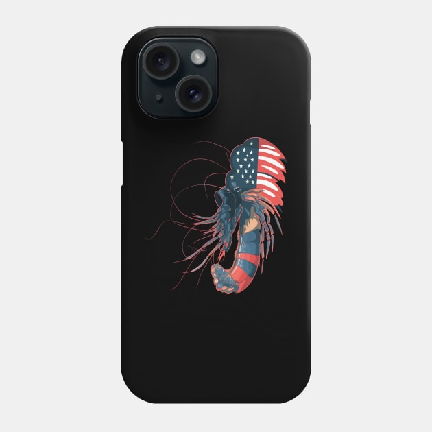 Patriotic Prawn Phone Case by JH Mart