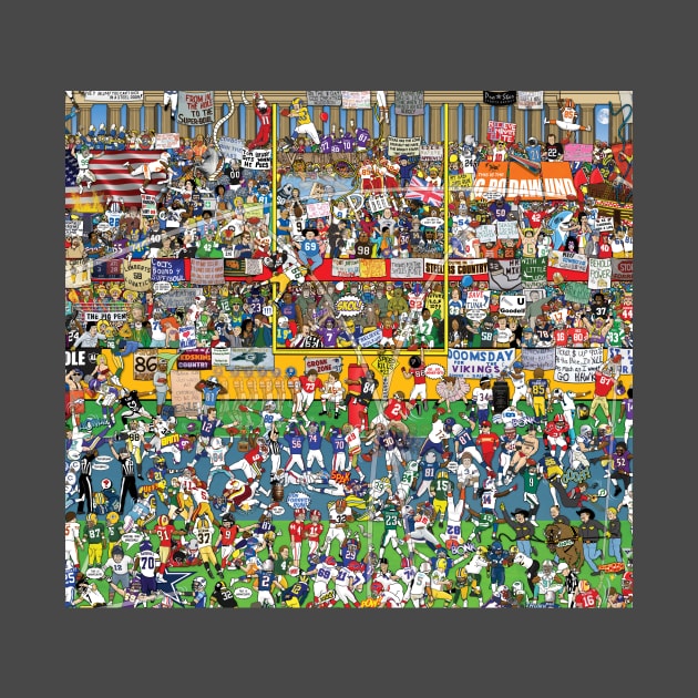 Gridiron Mishmash by roundheadillustration