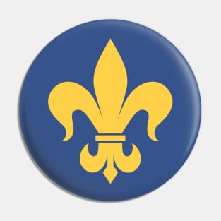 Heraldic Lily, Fleur-de-lis, Royal Symbol Pin