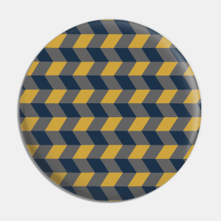 Chevron Pattern in blue, grey and yellow Pin