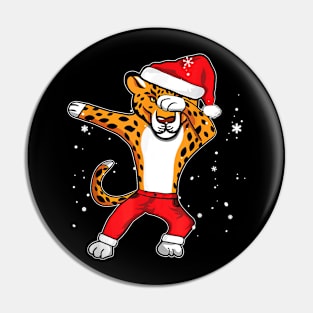 Dabbing Panther Cheetah Christmas     Dab Cat Xmas Pin