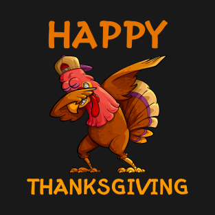 Dabbing Turkey Happy Thanksgiving T-Shirt