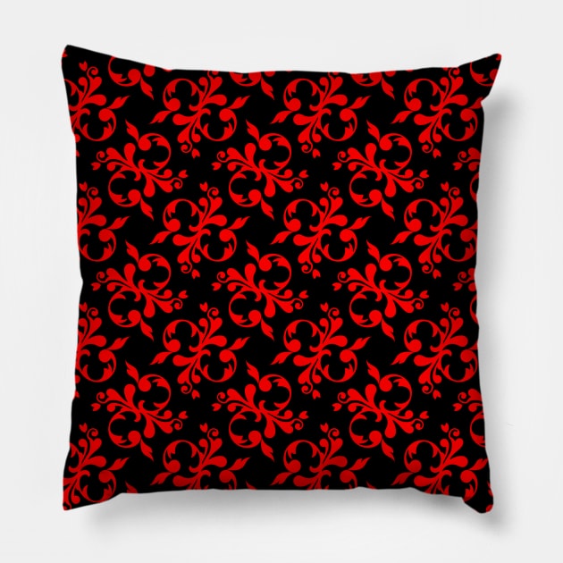 red and black Pillow by InspirationalDesign