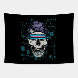 Cyber Skull Tapestry