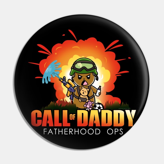 Call of Daddy Fatherhood Ops Father's Day Pin by NerdShizzle