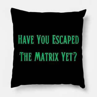 Have You Escaped The Matrix Yet? Pillow