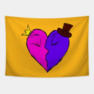 Colorful heart valentines day Tapestry