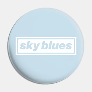 'Sky Blues' Oasis inspired design for Manchester City FC fans in white Pin