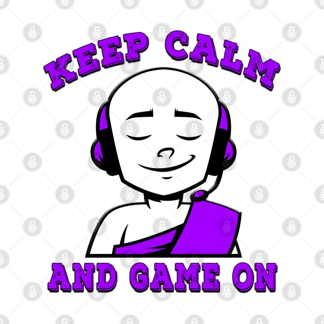 Keep Calm And Game On Purple by Shawnsonart