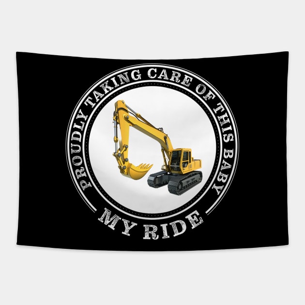 My Ride - Excavator Tapestry by VoluteVisuals