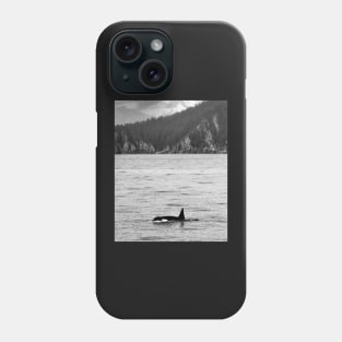 Orca and Snow-Capped Mountains at Resurrection Bay in Alaska Phone Case