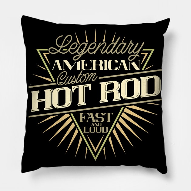 Legendary American Hot Rod Pillow by Kingluigi