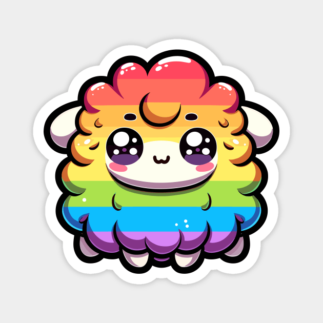 Rainbow Sheep Of The Family - LGBTQ Pride Magnet by TeeTopiaNovelty