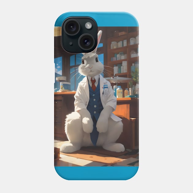 Doctor bunny in his clinic Phone Case by Spaceboyishere