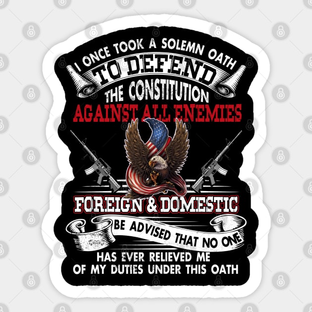 Veteran T-Shirt - I Took A Solemn Oath Tee Veteran T-Shirt - I Took A Solemn Oath Tee