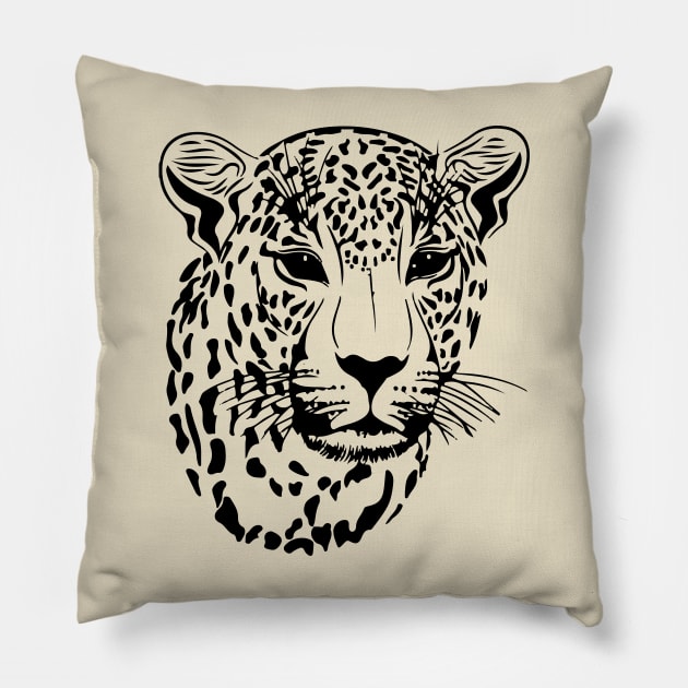 Panthera pardus Pillow by Infilife