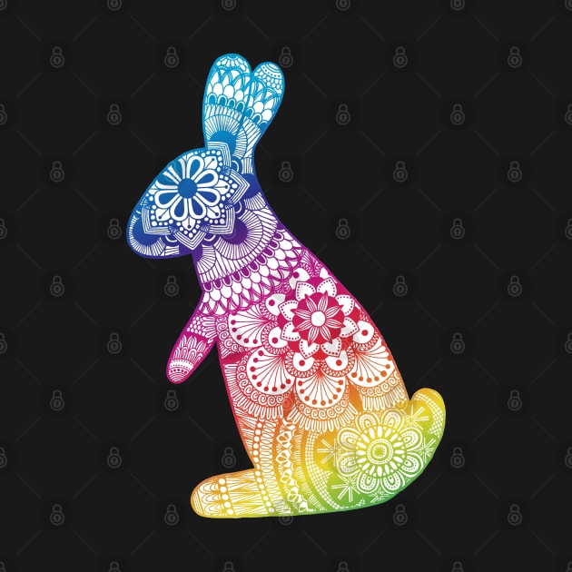 Rainbow Rabbit by calenbundalas