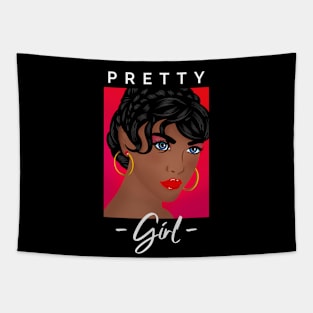 Pretty Girl, totes, phone cases, laptop covers, masks, mugs, stickers pins, Tapestry