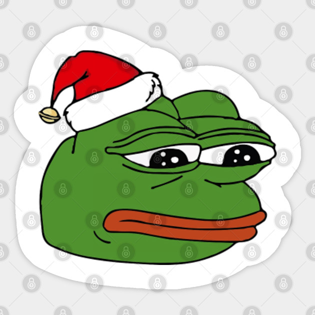 Merry Christmas Frog Pepe Meme Happy New Year Sticker Teepublic