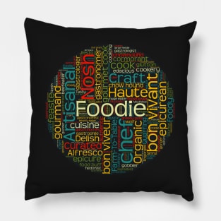 Gourmet Cook T-Shirt with 100+ Culinary Terms for Foodies Pillow