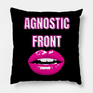 agnostic front red lips Pillow