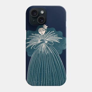 Happy girl with flowers Phone Case