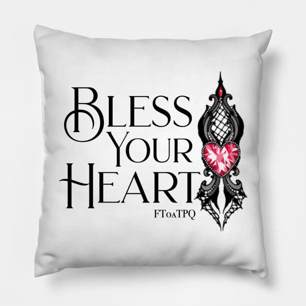 Bless Your Heart (Grace's Tattoo) Pillow by KimbraSwain