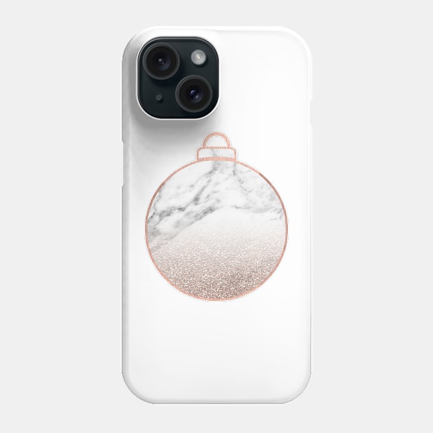 Rose gold Christmas bauble II Phone Case by RoseAesthetic