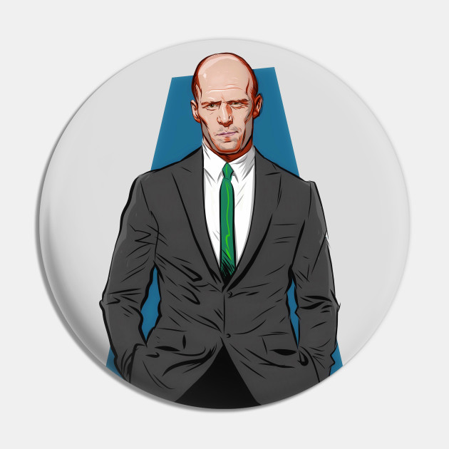 Jason Statham - An illustration by Paul Cemmick - Jason Statham - Pin | TeePublic Jason Statham - An illustration by Paul Cemmick - Jason Statham - Pin | TeePublic