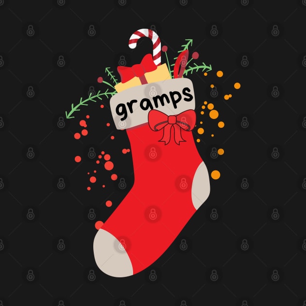 Christmas Stocking With Gramps Label by leBoosh-Designs