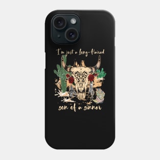 Graphic I'm Just A Long Haired Son Of A Sinner Gifts Women Phone Case
