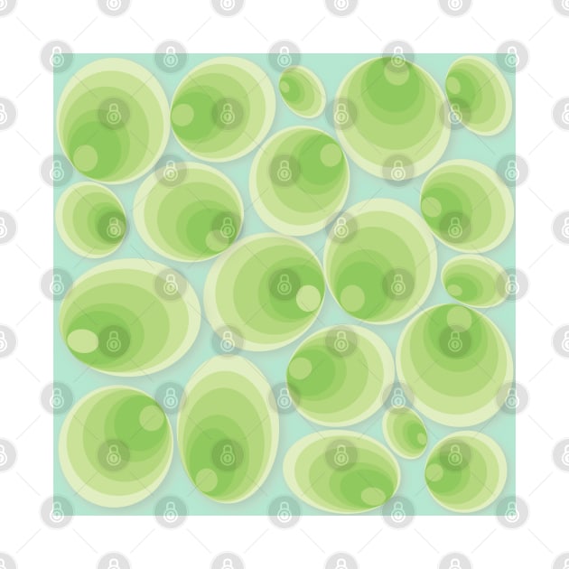 green clams on tinted background by HelenDBVickers